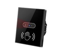 Interruttore per Luce Parete con Sensore Infrarossi IR,Senza Bisogno Toccare il Pannello Schermo In Vetro UE, Alimentazione Elettrica, Accensione e