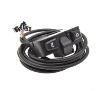 Interruttore per manubrio 3 in 1 compatibile con bici elettriche, moto e scooter, con indicatore di direzione e controllo del fascio di fari per 22 mm (nero)