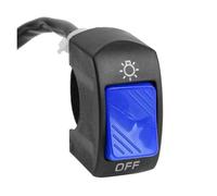 Interruttore Per Motocicletta Interruttore Di Controllo Universale Per Manubrio Moto Per Barre 7/8" Pulsante ON OFF Con Funzioni Faro E Lampada Segnalazione Nero(Blue)