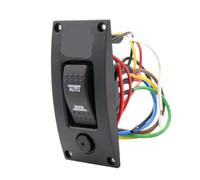 Interruttore per pompa di sentina con pannello basculante a tre vie da 12 V per barche marine con spegnimento automatico impermeabile compatibile con