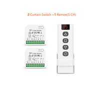 Interruttore per tapparelle radiocomandato e trasmettitore 5 in 1 110V/220V RF, 2 ricevitori 1R-5CH