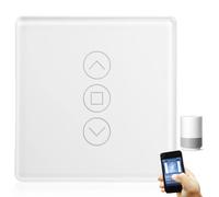 Interruttore per tapparelle WiFi, interruttore intelligente per tapparelle, 2,5D, compatibile con Alexa, Yandex e Google Home, timer e controllo vocale, scala neutra, bianco
