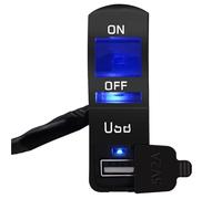 Interruttore Per Telefono Da Auto Per Caricabatterie 12V 5A Accessori Per Interruttori Interruttore Per Fari Da Manubrio Modificato Pulsante Di Accensione Trasparente pulsante Motocicletta