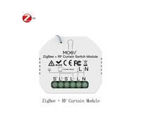(Interruttore per tende RF ZB) Modulo interruttore Wi-Fi Zigbee intelligente Moes con dimmer per tende, telecomando