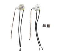 Interruttore per ventilatore da soffitto ZE-109 a due fili con cordini di trazione per ventilatori e lampade, 2 pezzi, bronzo