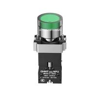 Interruttore piatto NP2 XB2 Manopola Avvia arresto di emergenza Autobloccante Pulsante autobloccante Indicatore luminoso AC DC 24V 220V(GREEN,SELF-LOCK-AC DC 24V)