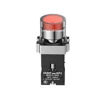 Interruttore piatto NP2 XB2 Manopola Avvia arresto di emergenza Autobloccante Pulsante autobloccante Indicatore luminoso AC DC 24V 220V(Rot,SELF-LOCK-AC DC 24V)