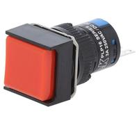 Interruttore PLP16-C1SQ3-SA4: Pressione Pos: 2 5A/250VAC ON-(ON) rosso IP40 1...