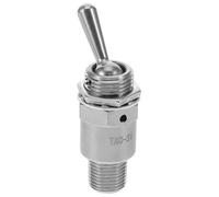 Interruttore Pneumatico Meccanico in Acciaio Modello 3v 1/8 Argento | Comando Manuale Rapido, per Sistemi Pneumatici e Valvole Aria, Adatto a Automazione e Linee