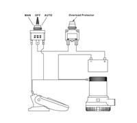 Interruttore pompa di sentina 12V pompa di sentina pannello alluminio nero porta