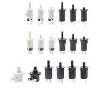 Interruttore porta AC220V Luce armadio frigorifero Armadio di disinfezione Armadio Premere pulsante NO/NC Anti-dumping Gated(B No 9.5mm,5PCS)