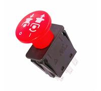 Interruttore presa di forza frizione, 8 terminali, per Wright Stander 52420003-10AMP. Adatto per interruttori PTO Yazoo Bad Boy Bobcat 101768 Ricambio originale Interruttore PTO (On/Off) Rosso