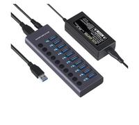 Interruttore Presa Hub USB 3.0 Concentratore 4/7/10 Porte Docking Station Multi-tap Multiporta Caricatore Alimentatore Multiplo Tipo C Tecnologia Ricarica Rapida Sicura(10USB)