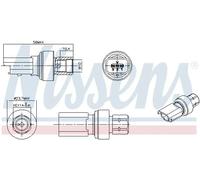 Interruttore a pressione, Climatizzatore NISSENS 301136 per C1 II 1.2 2014-2018