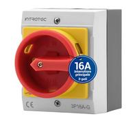 Interruttore principale 16A, IP 65, 3 poli in custodia, interruttore rotativo per tutte le esigenze industriali