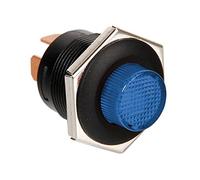 Interruttore a pulsante con spia a Led - 12/24V - Blu