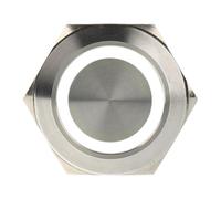 Interruttore/pulsante antivandalismo 25mm - Silverline - bianco NEW