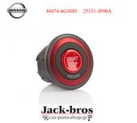 Interruttore pulsante avviamento originale Nissan OEM GTR e cover Nismo a 370Z