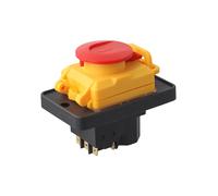 Interruttore Pulsante Elettromagnetico Impermeabile 6 Pin per Tornio Sicurezza M