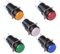 Interruttore Pulsante Illuminato 16mm NO/NC Momentaneo con Blocco 12V 230V
