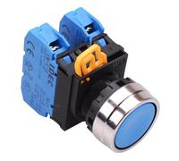 Interruttore Pulsante Momentaneo IDEC YW4B-M1E20S 22mm Blu 2NO IP65