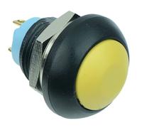 Interruttore Push Button 12mm Giallo Momento Off-(On) IP67 2A SPST