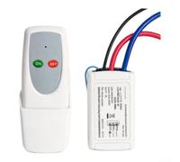 Interruttore radio 1/2/3 prese per luce AC 220 V telecomando (1 via) | Controllo a 1/2/3 vie, gestione flessibile della luce, compatibile con AC220V, facile installazione, design bianco
