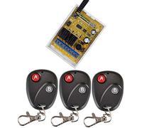 Interruttore radio universale DC 12 V DC 24 V 10 A 2 canali RF telecomando telecomando senza fili 3 pezzi telecomando + ricevitore per luce/porta/proiezione porta garage