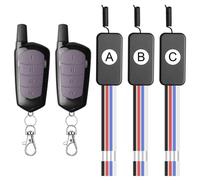 Interruttore radio wireless a 3 vie, interruttore di controllo remoto DC 12V: set di telecomandi a 3 vie, mini telecomando wireless compatto, interruttore remoto a 433 MHz per illuminazione