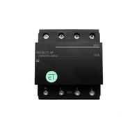 Interruttore relè intelligente 4P-80A, interruttore relè intelligente Wi-Fi, compatibile con sistemi di corrente trifase, può essere controllato tramite telefono cellulare o tablet, nero, 1 pezzo