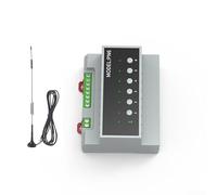 Interruttore relè intelligente WiFi a 6 canali 16A per Tuya per zigbee Home Automation con indicatori di stato LED e pulsanti manuali Grigio 15x15cm (antenna wifi Ex)