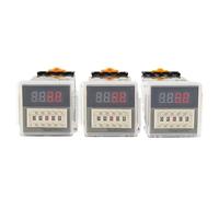 Interruttore relè timer programmabile LED digitale DH48S-2ZH 0.01S-99H99M DC24V AC220V Ritardo timer presa Base SPDT 2 contatti di gruppo 1 pz(AC220V)