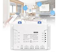 Interruttore relè WiFi Ewelink, interruttore intelligente della luce a 4 vie, interruttore intelligente wireless 4CH PRO R3, 4 gang pollici/autobloccante/interblocco WiFi RF interruttore di controllo