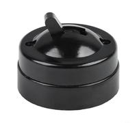 Interruttore retrò a controllo singolo, 1 pezzo, pulsante per luce da parete vecchio fashi d, controllo singolo rotondo per decorazione domestica, 220-250 V, compatibile con uso domestico e