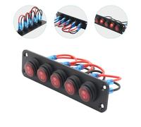 Interruttore retroilluminato del pannello interruttore a 5 gang per la barca