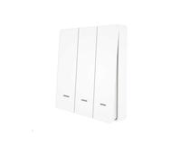 Interruttore RF 433MHz Senza Fili, 3 Tasti, APP Tuya/Smart Life, Wireless da Parete o Telecomando, Installazione con Biadesivo o Scatola 502, Portata Fino a 100m, IP20, Alimentazione CR2032 (Esclusa)