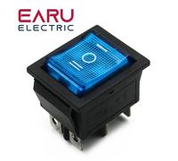 Interruttore rocker 3 posizioni 6 pin per barca con luce KCD4 ON-OFF-ON 16A