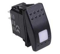 Interruttore Rocker Auto Illuminato On-Off SPST 10A 12-24V IP68 Bianco