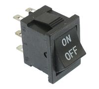 Interruttore Rocker On-On Rettangolare DPDT 10A 250VAC Quick Connect 482247