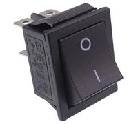Interruttore Rocker Rettangolare DPST Nero Grande