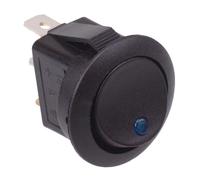Interruttore Rocker Rotondo LED Blu 12V SPST 1 Polo 16A Auto Car