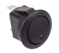 Interruttore Rocker Rotondo Verde LED 12VDC SPST Auto 551655