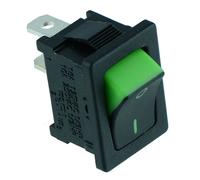 Interruttore Rocker Verde Rettangolare ‘Visi On’ SPST R13-66A5-02
