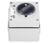 Interruttore Rotante, 500V IP66 3P Interruttore Impermeabile per Esterni Isolamento della Presa Pulsanti di Accensione Rotanti Indicatori con Accessori(32A)