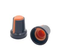 Interruttore rotante, encoder, potenziometro, WH148, tappo in plastica, manopola di controllo del volume, AG2, 15x17 mm, maniglia in prugna, foro for albero 6 mm, 100 pezzi(Orange)