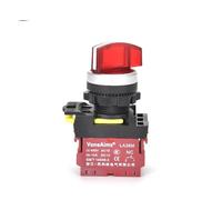 Interruttore rotante LA36M da 22 mm con luce LED 12 V 24 V 220 V Selettore a manopola 2 posizioni 3 posizioni Interruttore di avvio e arresto On Off(2NO_2 POSITION-SHORT_6V)