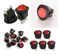 INTERRUTTORE rotondo luminoso 220V 6A rosso verde blu giallo da pannello 20mm