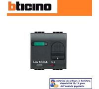 INTERRUTTORE SALVAVITA 6A BTICINO LIVING INTERNATIONAL L4305/6 ANTRACITE.