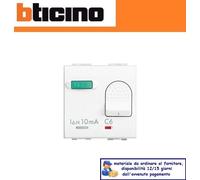 INTERRUTTORE SALVAVITA 6A BTICINO LIVING LIGHT N4305/6 BIANCO.