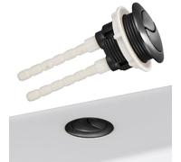 Interruttore Scarico WC Efficiente Doppio Pulsante 38MM Nero per Ristrutturazion